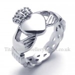 Imperial Crown Titanium Heart Ring