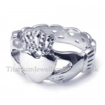 Imperial Crown Titanium Heart Ring