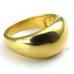 Gold Titanium Smooth Finger Ring
