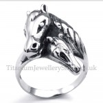 Titanium Horse Ring