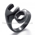 Black Spanner Titanium Ring