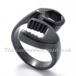 Black Spanner Titanium Ring