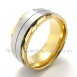 Titanium Ring with Gold & Silver Color