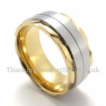 Titanium Ring with Gold & Silver Color