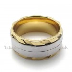 Titanium Ring with Gold & Silver Color