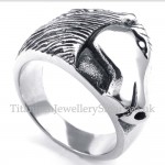 Titanium Horse Head Ring