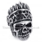 Titanium Indians Skull Ring