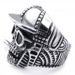 Titanium Baseball Cap Skull Ring