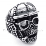 Titanium Baseball Cap Skull Ring