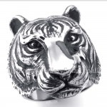 Titanium Tiger Head Ring