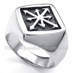 Titanium Arrow Cross Ring