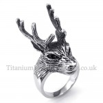 Titanium Deer Ring