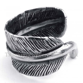 Titanium Feather Ring