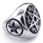 Titanium Five-pointed Star Ring