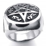 Titanium Five-pointed Star Ring