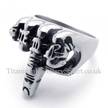 Mens Titanium Ring Middle Finger