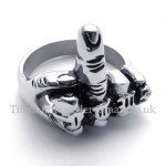 Mens Titanium Ring Middle Finger