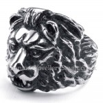 Titanium lion Head Ring