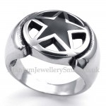 Titanium Five-pointed Star Ring