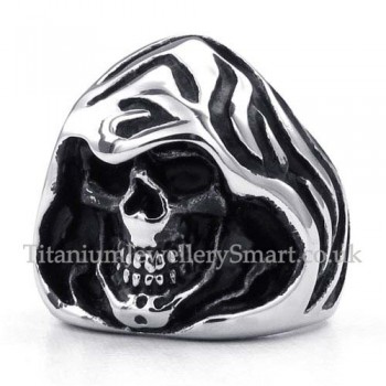 Titanium Skull Wizard Ring