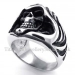 Titanium Skull Wizard Ring