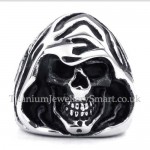 Titanium Skull Wizard Ring