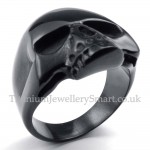 Black Titanium Skull Ring