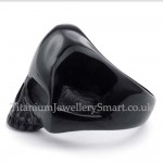 Black Titanium Skull Ring