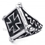 Titanium Rhombus Cross Ring