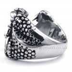 Titanium Paw Ring with Red Rhinestone