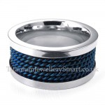 Blue Wire Titanium Ring