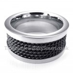 Black Wire Titanium Ring