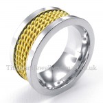 Gold Wire Titanium Ring