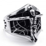 Titanium Cobweb Jesus Ring