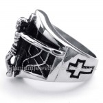 Titanium Cobweb Jesus Ring