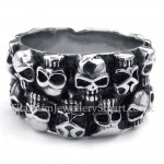 Round Titanium Skull Ring