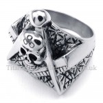 Titanium Masonic Skull Ring