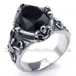 Black Zircon Titanium Ring