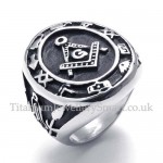 Mens Titanium Masonic Ring