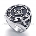 Mens Titanium Masonic Ring