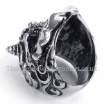 Titanium Ox Horn Skull Ring