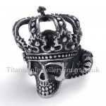 Titanium Imperial Crown Skull Ring