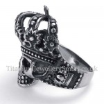 Titanium Imperial Crown Skull Ring
