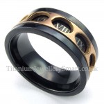 Roman Numerals Titanium Rotatable Ring