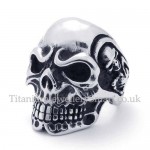 Titanium Ring with Skull Head for Men