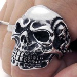 Titanium Ring with Skull Head for Men