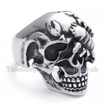 Titanium Skull Scorpion Ring