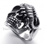 Titanium Skull Scorpion Ring