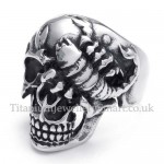 Titanium Skull Scorpion Ring