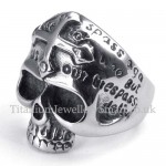 Titanium Cross Skull Ring